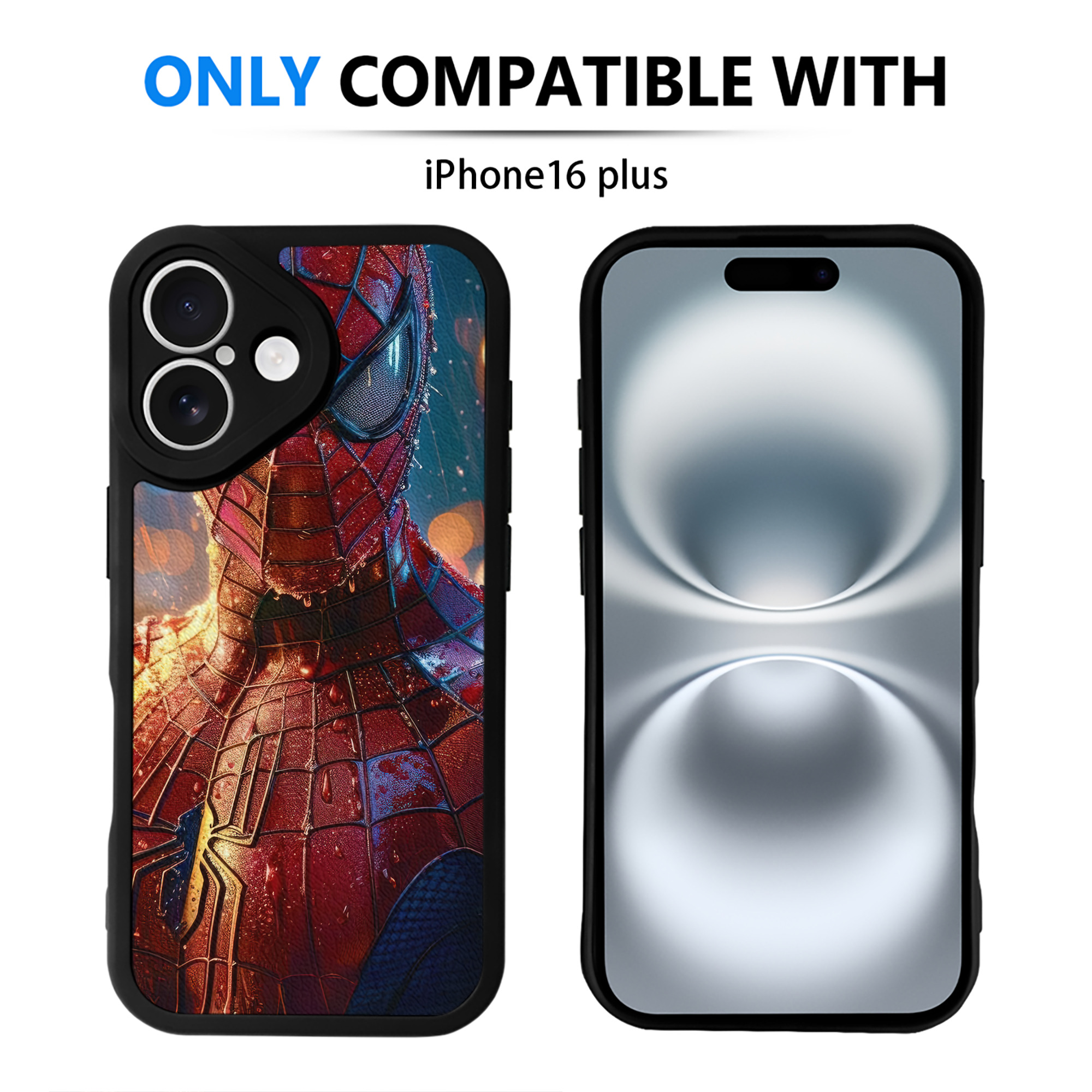 Spider Man スパイダーマン 【iPhone 16シリーズ対応】シリコンスマホケース（レザー調） 材質：シリコン